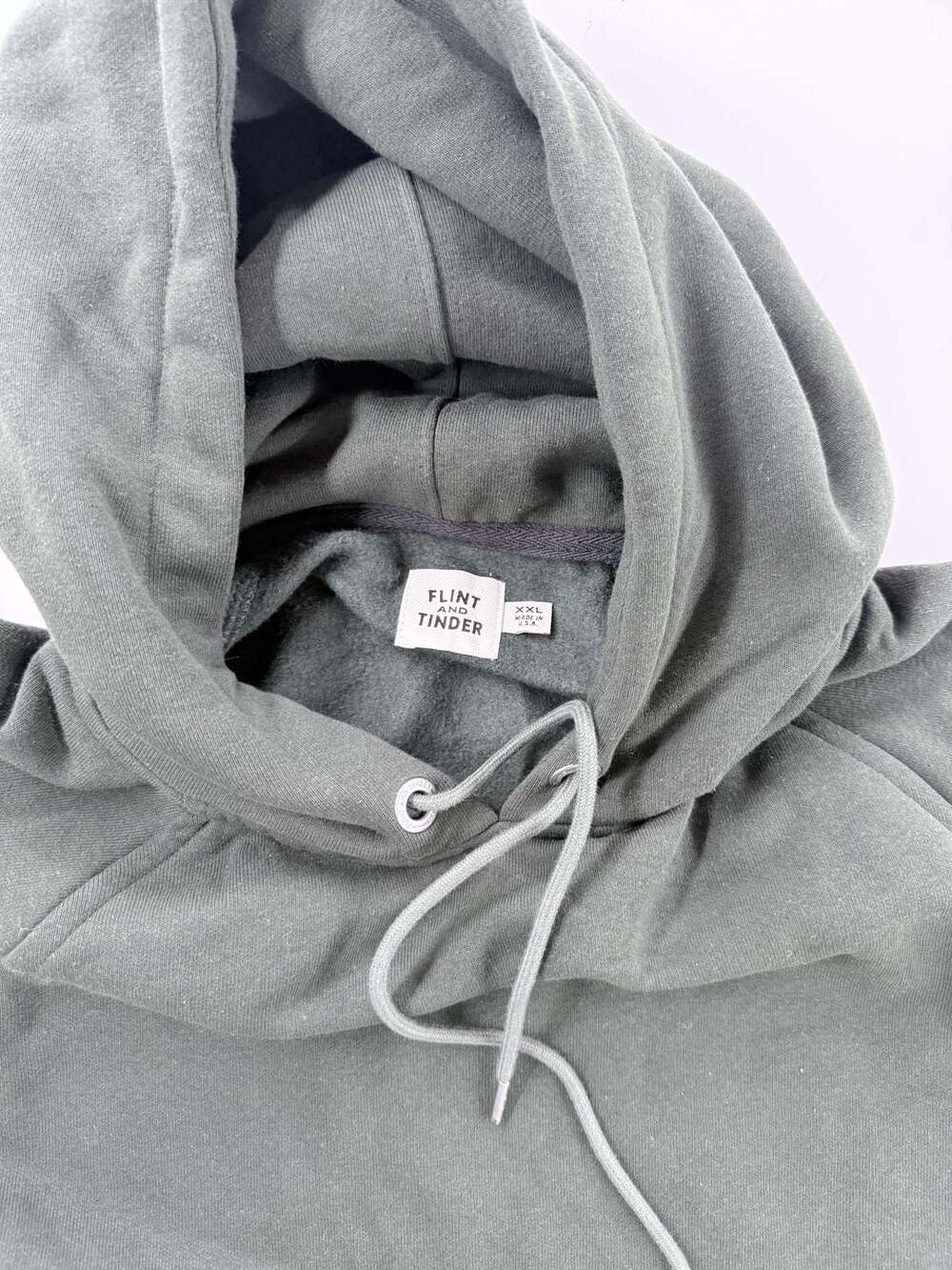 Flint And Tinder Hoodie Size XXL Green Sweatshirt Pullover Made In USA
